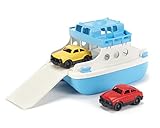 Green Toys 8601038 Fährschiff mit 2 Mini-Autos, Badewannenspielzeug, Spielboot, nachhaltiges Badespielzeug für Kinder ab 3...
