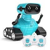ALLCELE Roboter Kinder Spielzeug, Wiederaufladbares Ferngesteuertes, mit LED-Augen Musik und Interessanten Geräuschen für ab 3 4...