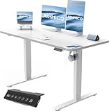 JUMMICO Höhenverstellbarer Schreibtisch Höhenverstellbar Elektrisch, Ergonomischer Steh-Sitz Tisch Stehpult Verstellbarer...
