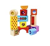Eichhorn Klangbausteine 12 bunte Holzbausteine die Geräusche machen, für Kinder und Babys ab 12 Monaten, Holzspielzeug 100002240...