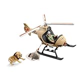 schleich 42476 Helikopter Tierrettung, für Kinder ab 3 Jahren, Wild Life - Spielset