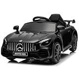 LEADZM Kinder Elektroauto Mercedes Benz AMG mit 12V Kinderauto Elektrisch 2,4G-Fernbedienung, Elektrofahrzeuge 2-türig mit MP3,...