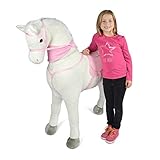 Pink Papaya Giant XXL Kinder Spielpferd zum Reiten Luna 125 cm | Plüschpferd | Fast lebensgroßes Pferd zum Reiten für Kinder |...
