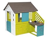 Smoby – Pretty Haus - Spielhaus für Kinder für drinnen und draußen, mit Küche und Küchenspielzeug (17 teilig), Gartenhaus...