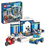 LEGO City Ausbruch aus der Polizeistation Spielset, Polizeiauto Spielzeug und Motorrad für Kinder ab 4 Jahre, Polizei-Spielzeug...