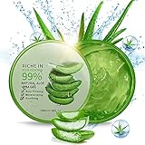 300 ml Bio Aloe Vera Gel - Natural Moisturizing Cream, Feuchtigkeitscreme für Körperhaare, Pflege von Sonnenbrand,...