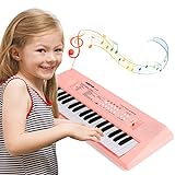 Docam Klavier Keyboard Kinder, 37 Tasten Klavier für Kinder Musikklavier mit Mikrofon Tragbare Elektronische Multifunktions...