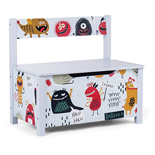 Baby Vivo Spielzeugkiste Spielzeugtruhe Aufbewahrungsbox Kinderzimmer Sitzbank Kindersitztruhe mit langsam schließendem Deckel -...
