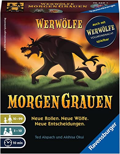 Ravensburger 26729 - Werwölfe - MorgenGrauen, Spielereihe ab 10 Jahren, Gesellschaftsspiel für 3-10 Spieler, Partyspiel, White