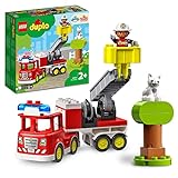 LEGO DUPLO Town Feuerwehrauto Spielzeug, Lernspielzeug für Kleinkinder ab 2 Jahren, Set mit Blaulicht und Martinshorn,...