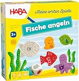 Haba 4983 - Meine ersten Spiele Fische angeln, spannendes Angelspiel mit bunten Holzfiguren, Lernspiel und Holzspielzeug ab 2...