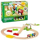 BRIO World 33727 Mein erstes Bahn Spiel Set - Zug mit Waggon, Schienen & Hängebrücke für Kleinkinder Einsteiger-Set empfohlen...