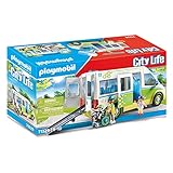 PLAYMOBIL City Life 71329 Schulbus, Großer Schulbus mit Schiebetür, Faltbare Rampe für den Rollstuhl und Platz für 5 Figuren,...