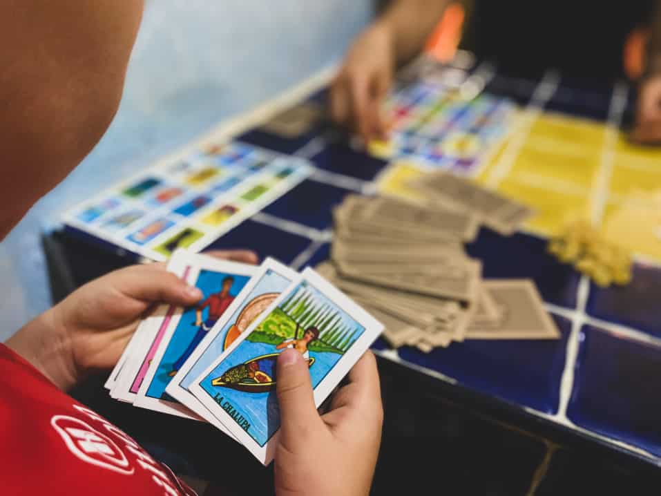 mexikanisches Spiel mit Spielkarten